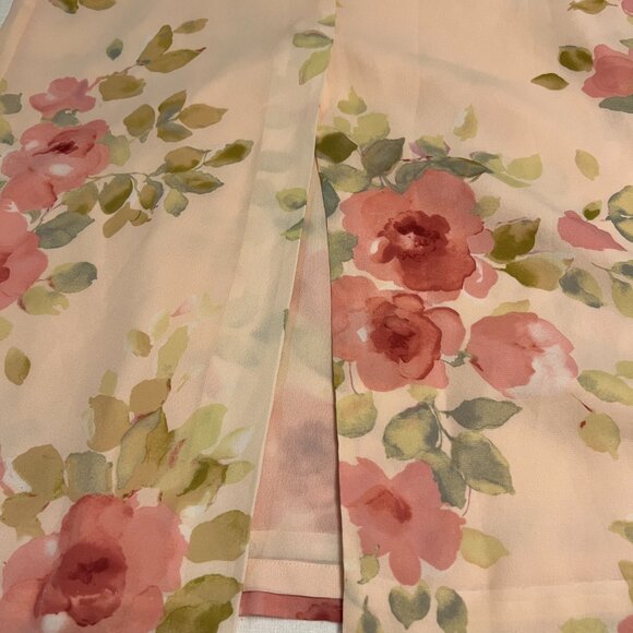 Vintage Casual Corner Annex Women’s Floral Maxi Dress Size 2 Peach Cottagecore - Picture 10 of 10